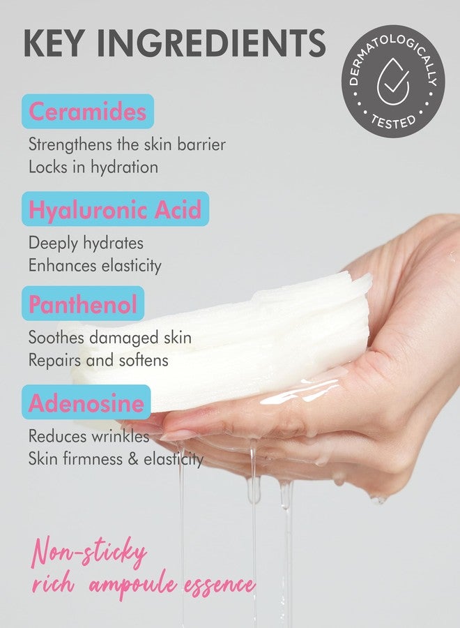 ديرمال قناع الوجه ديرمال سيول سيراميد 3X اليومي السريع، علبة توزيع قابلة للسحب تحتوي على 36 قناعًا مع ملقط، قناع ترطيب للوجه في 5 دقائق صباحًا لتحضير البشرة للمكياج ودعم حاجز البشرة، مصنوع من قماش تينسل نباتي - Image 4